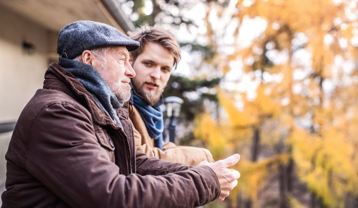 dad and adult son outside - Compass Prostate Cancer Specialists discuss 7 things about prostate cancer that you may not know