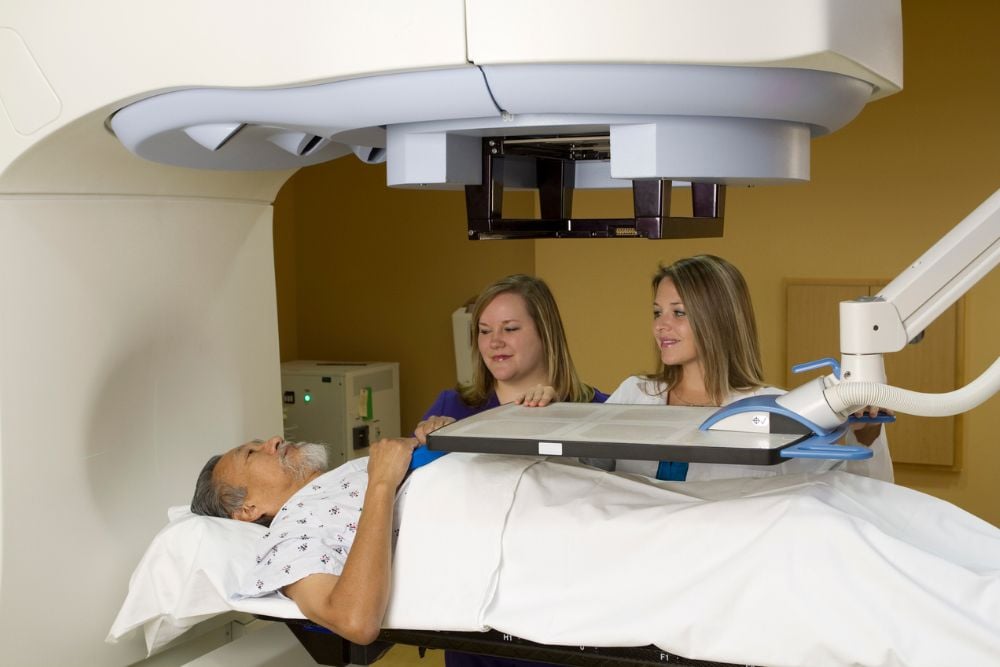 prostate cancer patient undergoing radiation therapy at compass oncology portland tigard Vancouver - latest cancer treatments